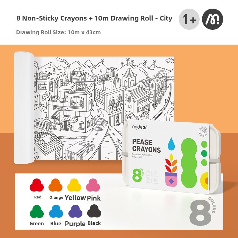 MiDeer | Washable Non-sticky Childrens Crayons