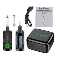 JOYO | 2.4G Wireless Guitar System Rechargeable Portable Transmitter Receiver Set with Charging Compartment Audio System 4 Channel