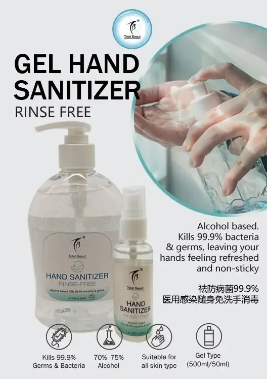 Combo Set Hand Sanitizer Gel 50ml & 500ml