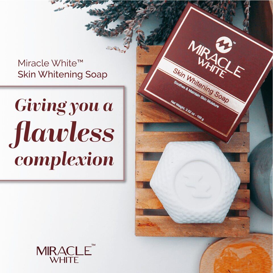 MIRACLE WHITE SOAP 100gm Lazada