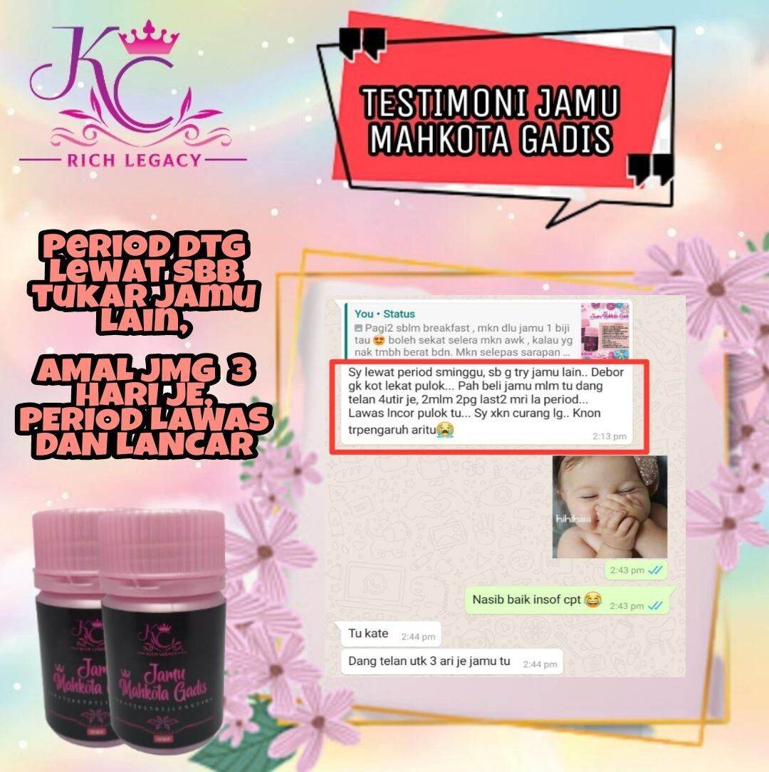 [FAST SHIPPING+FREE GIFT]JAMU MAHKOTA GADIS VIRAL SLIMMING SUPPLEMENT