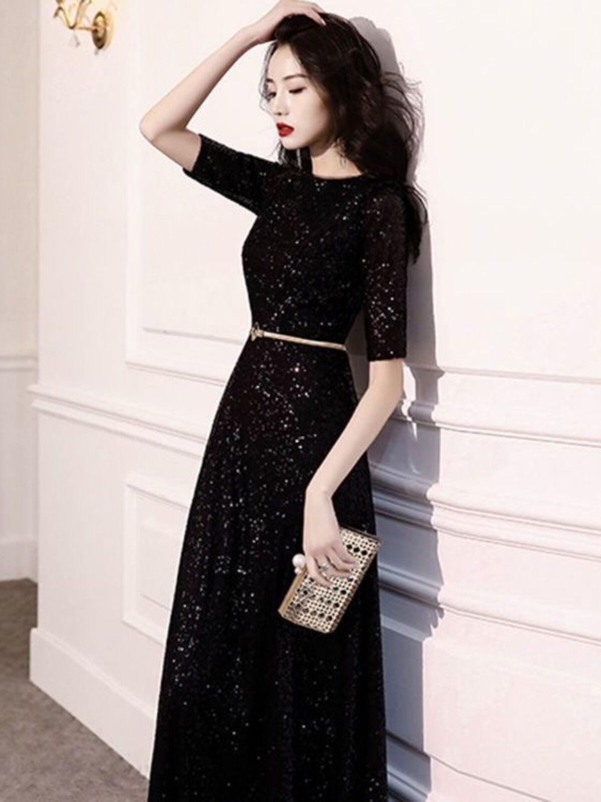 gold graduation dresses Sexy Shinning Prom Dress with Slit, Pageant Dress, Evening Dress, Danc –  DressesTailor