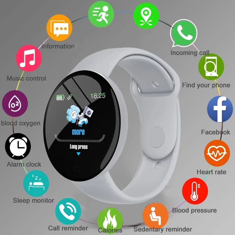 D18 Smartwatch Circular Color Screen Multiple Sports Modes Call Information Reminder Photo Taking Music Smart Bracelet 2026 Harga  21 Ringgit*Penghantaran Percuma