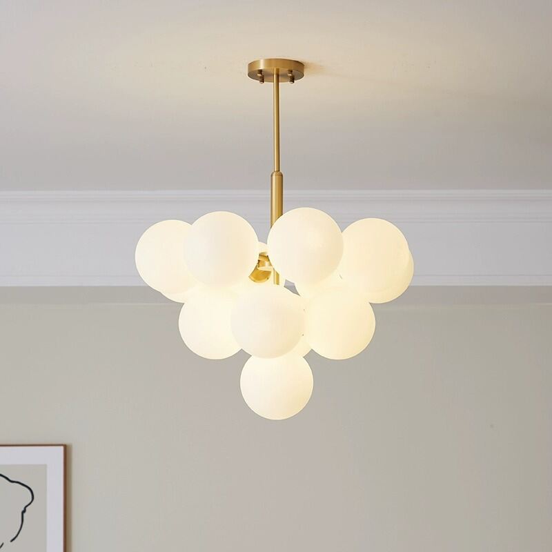 Modern Dining Room Decor Grape Glass Ball Chandelier Smoky Gray Bubble Hanglamp for Cafe Bar Art Decoration Lustres ราคา 5,179 บาท*ส่งฟรี