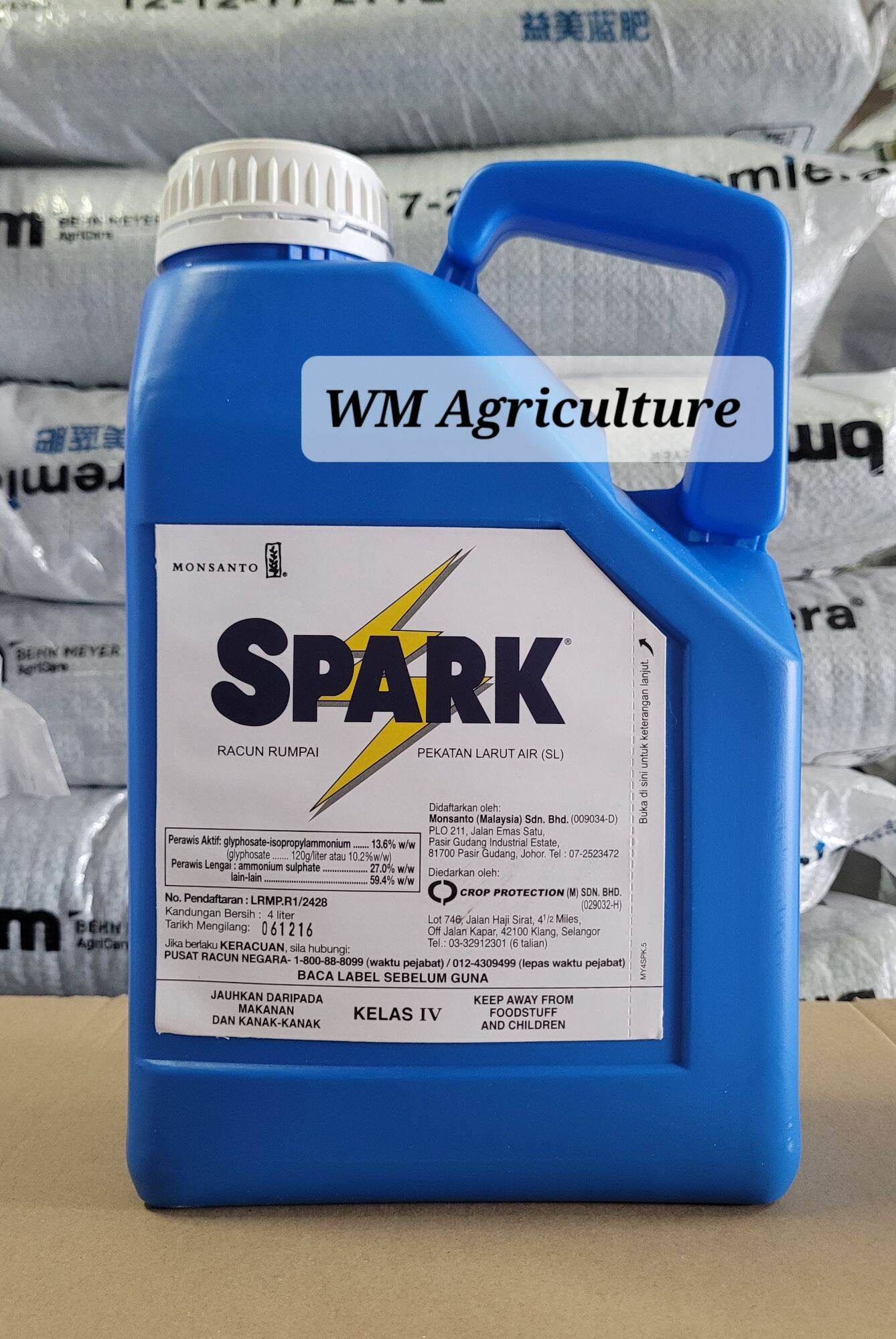 4L Spark 13.6% Glyphosate Monsanto Racun Rumput Rumpai/Herbicide 杀草剂 ...