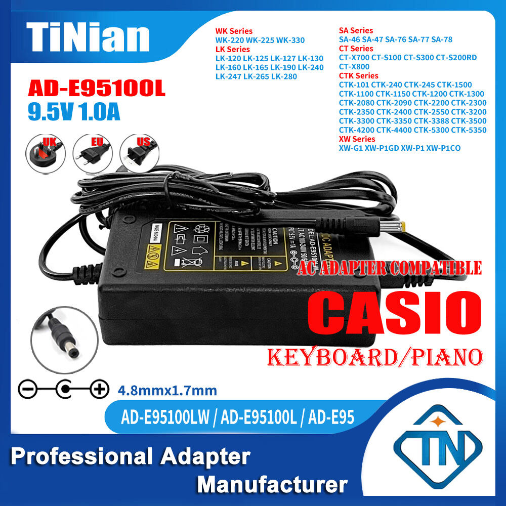 Adaptateur Secteur P&eacute;dale De Soutien Pour Casio LK-160 LK-165 LK-240 LK-247 EB