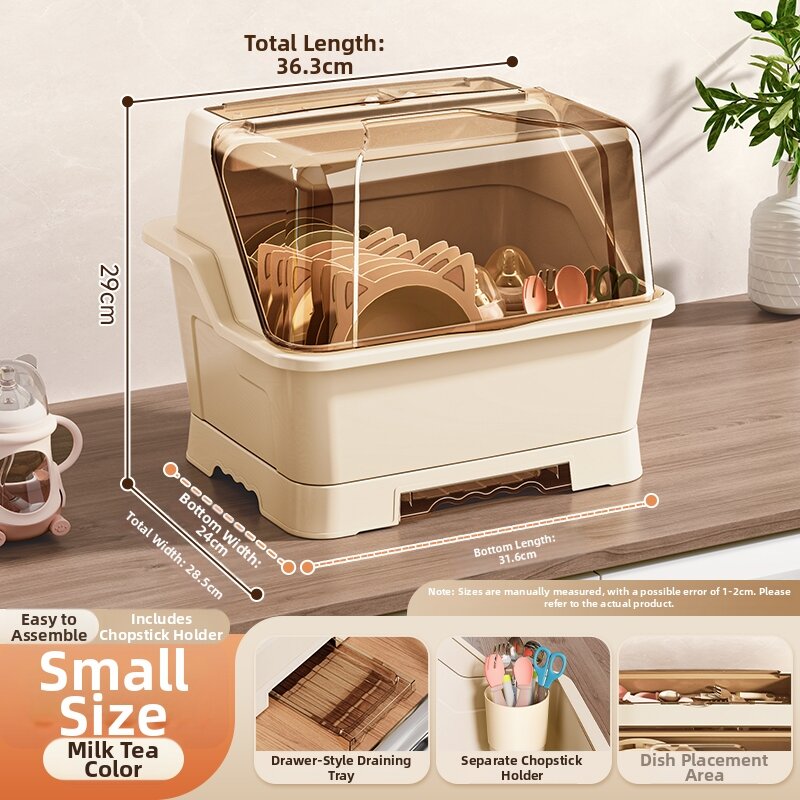 SHIHE | Drain Water Baby Cutlery Bottle Storage Box Dustproof