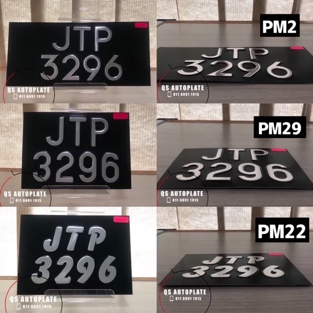 Number Plate Motorcycle Ketuk Zinc/ Besi
