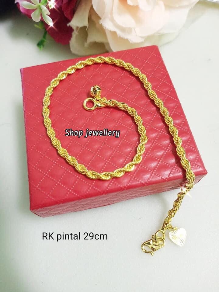 SHOP JEWEELRY BEST SELLER‼️Rantai tangan design LV ada cop 916 sebijik  macam ori / Korea Gold plated 24k / Bracelet for women / Free Box ~ Free  gift