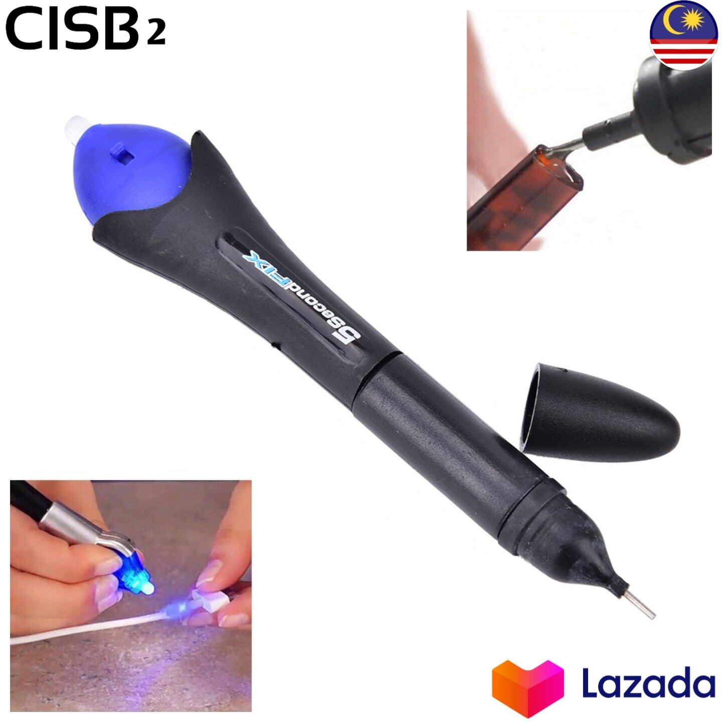 5 Second Fix Pen UV Light Repair Glue Liquid plastic Welding tool Purpose  Kit