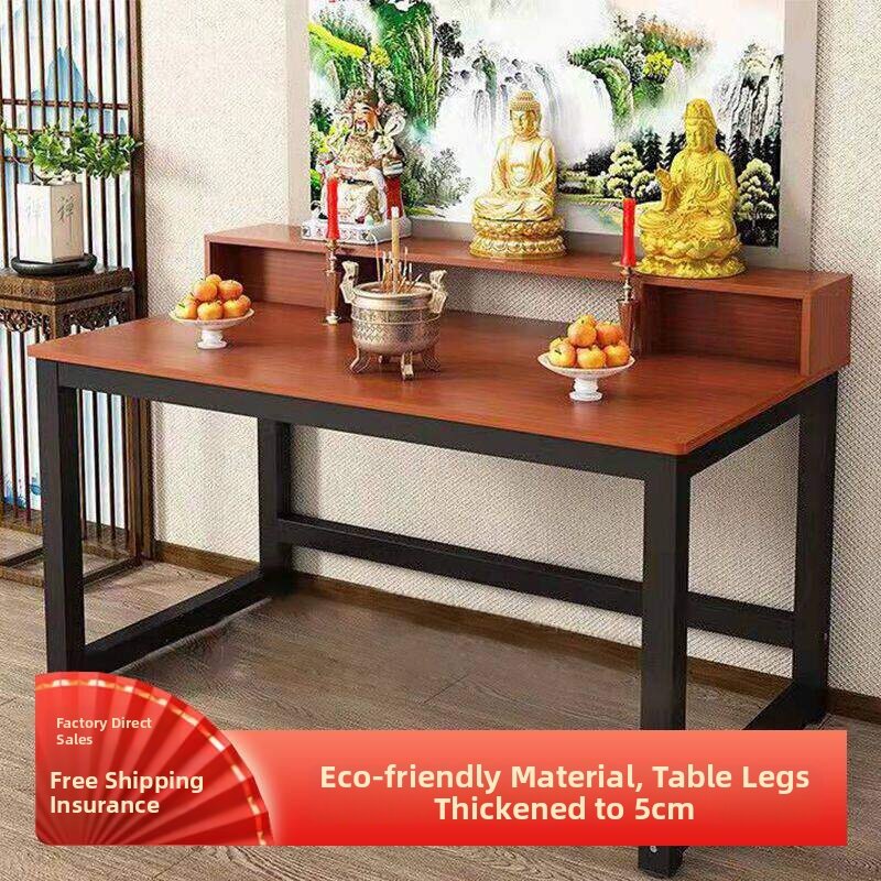 New Chinese Style Home Altar Table Guanyin Wealth God Table God Platform Buddha Cabinet Incense Altar Simple Design Sacrificial Table