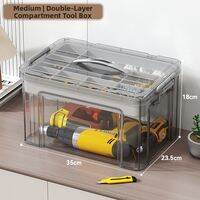 Joybos | Transparent Double Layer Tool Storage Box