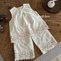 Tagkita | Trendy Sleeveless Ruffle Girls Summer Outfit Set