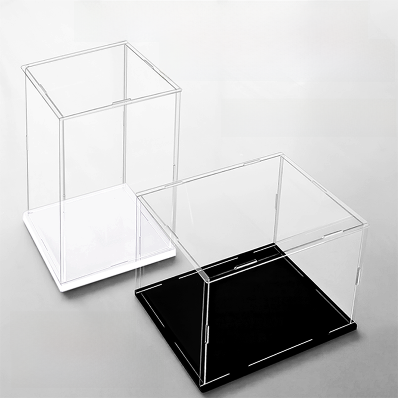 Transparent Dustproof Cover Simple Anime Toy Storage Display Box Transparent Model Block Childrens Toy Storage Organizer