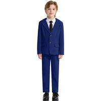 LOlanta New 2Pcs/4Pcs Formal Suit for Kids Boys Blazer Pants Attire Set Tuxedo Outfit Wedding Party Dresswear Toddler Christmas Gentleman Suits 2-11 Years