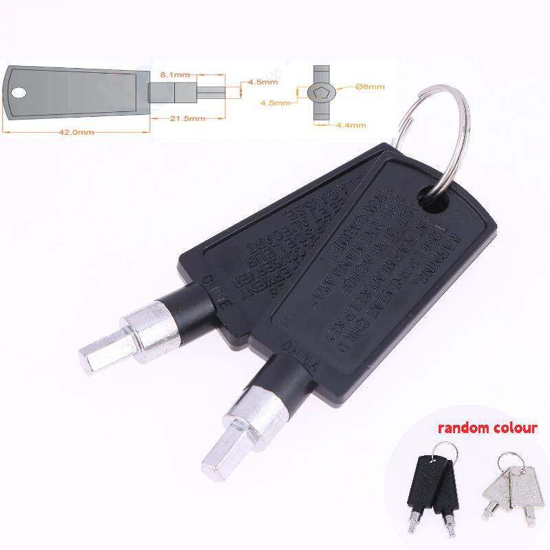 【MAX-55】2Pcs Freezer Refrigerator Door Key Lock Pentagon Keys Part Accessories For Haier