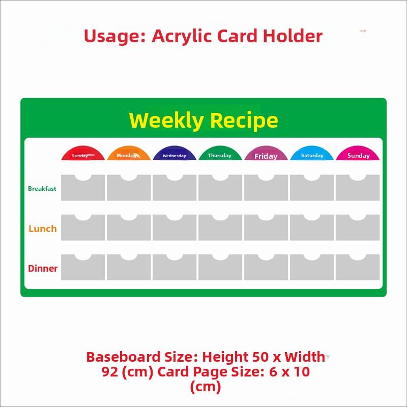 RUIKELAIXIANG | Custom Weekly Menu Board for Kindergarten and School Food Information Display Harga 163 Ringgit*Penghantaran Percuma