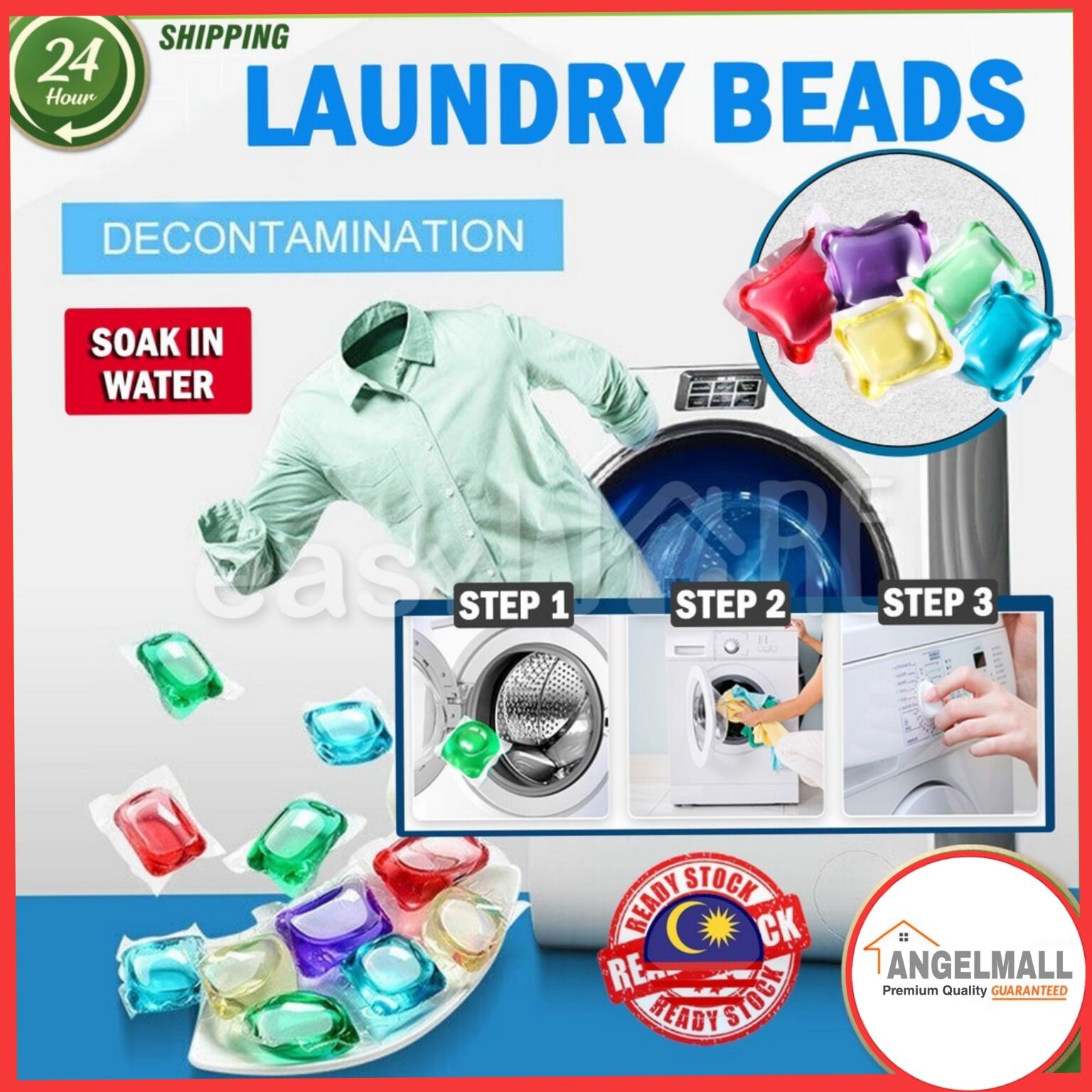 Laundry Gel Beads Magic Washing Cleaner Sabun Basuh Baju Fragrance