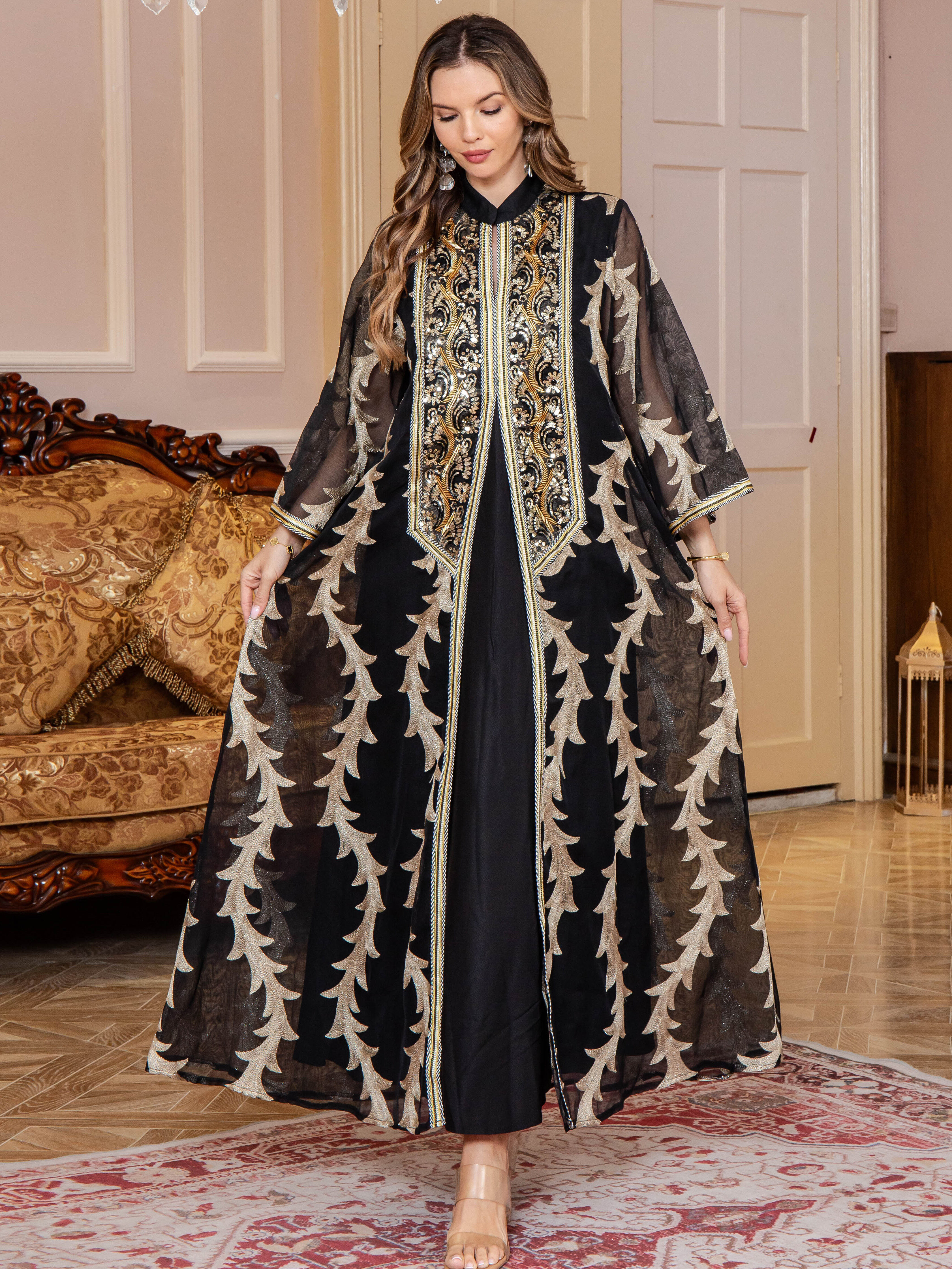 green emerald velvet dress Rose Gold Princess Sequin Gown | Dress main image 0