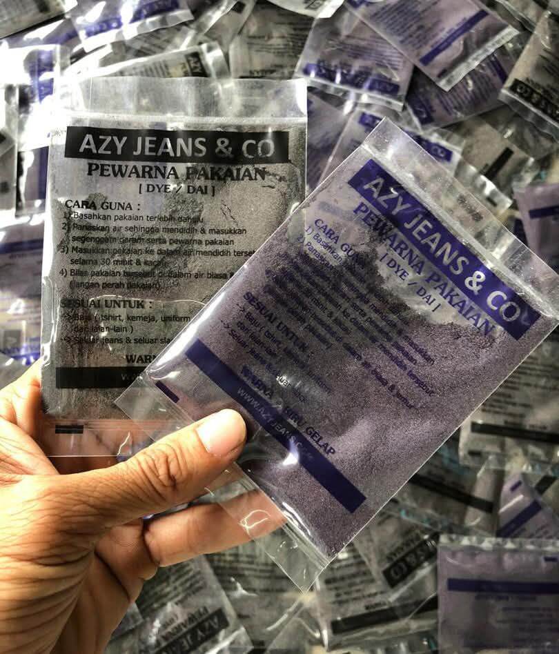 Fabric dye/clothing dye DIY/Fabric dye fabric pack/clothes dye/Pewarna pakaian Jeans Pemati warna