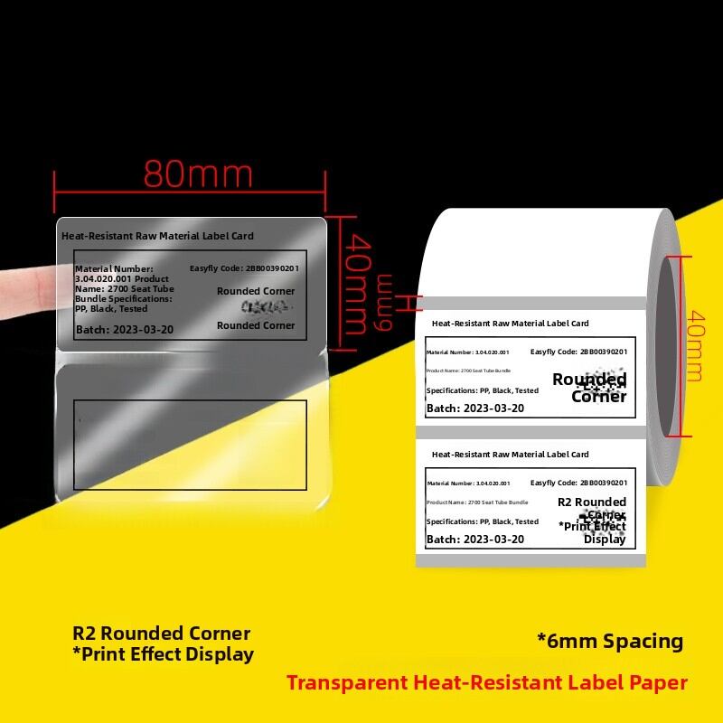 FASEN | Transparent Waterproof Thermal Label Paper for Barcode Printer