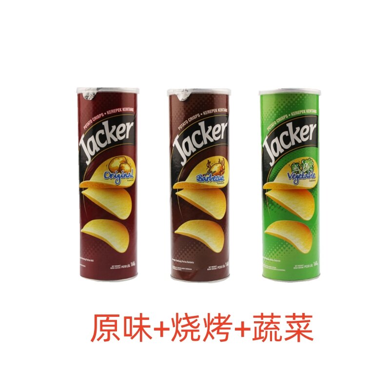 Malaysia Import Jacker Jack Potato Chips G * 3 Canned Spicy Tomato