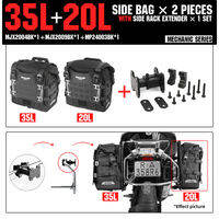 Rhinowalk Motorcycle Side Bag 20-35L Motorbike Saddle Bag With Quick Release Anti-Theft Lock Hole Molle System Tear-Resistant Wearproof Motorcycle Luggage With PE Support Board Multiple Storage Compartments Travel  For Bmw Ktm Adv Bike