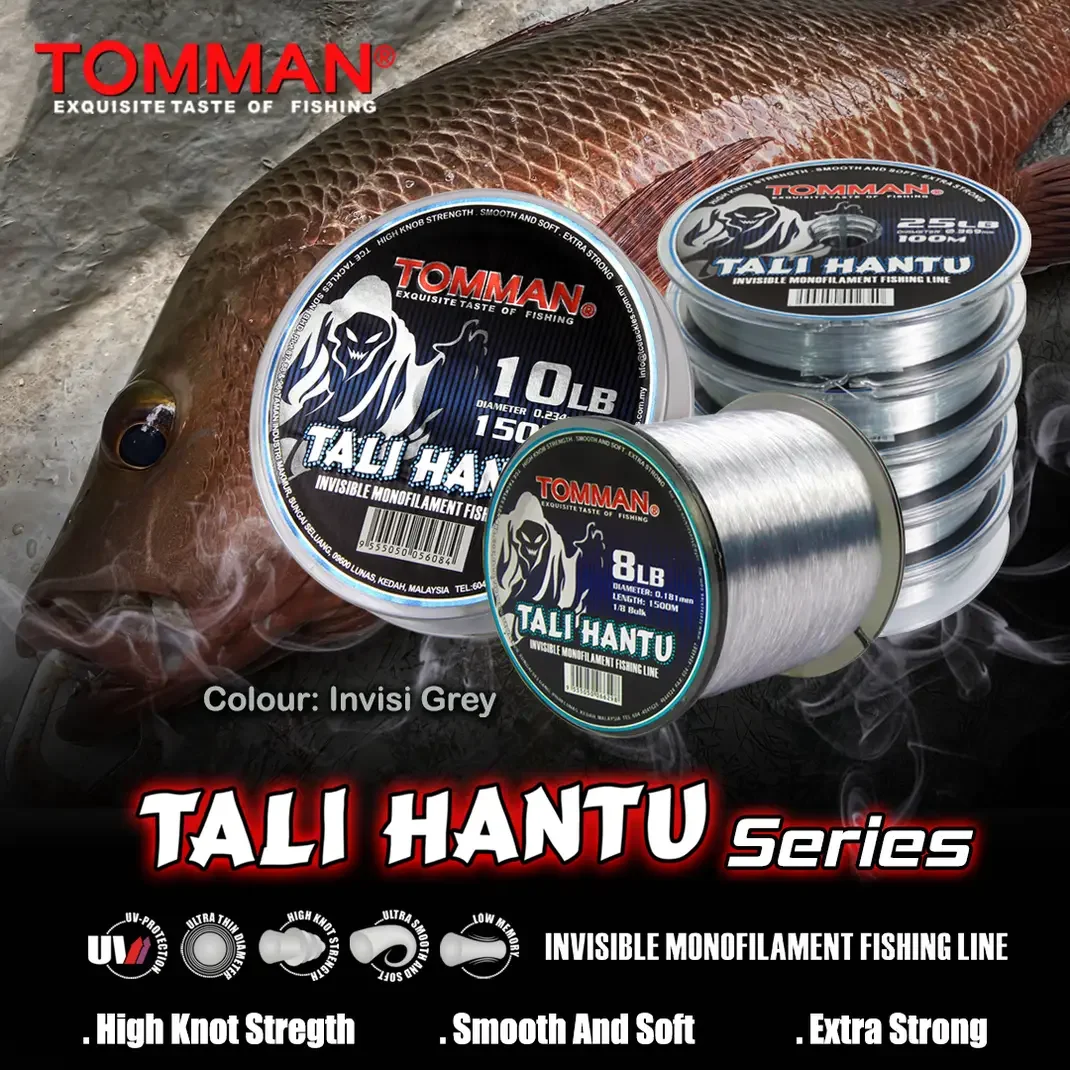 6LB-60LB) 100M TALI TANGSI TOMMAN TOMMAN TALI HANTU (JAPAN MATERIAL) FISHING  LINE MADE FROM HIGH QUALITY MATERIAL