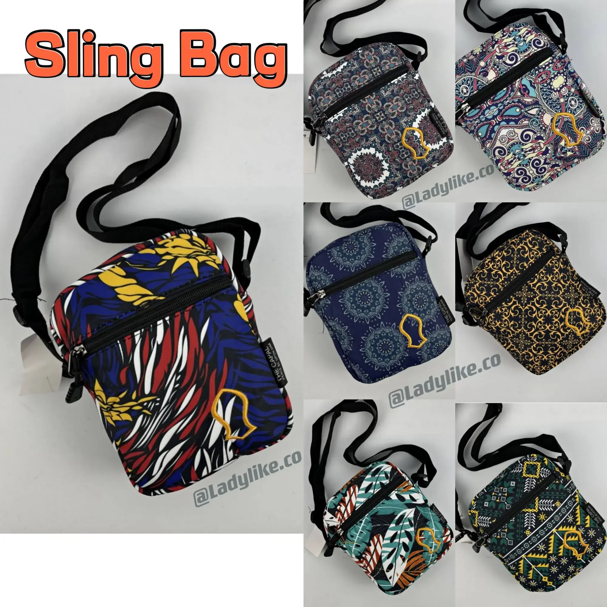 Capal Sling Bag Fashion Crossbody Bag Merdeka / Batik / Tropicana / Songket Messenger Bag