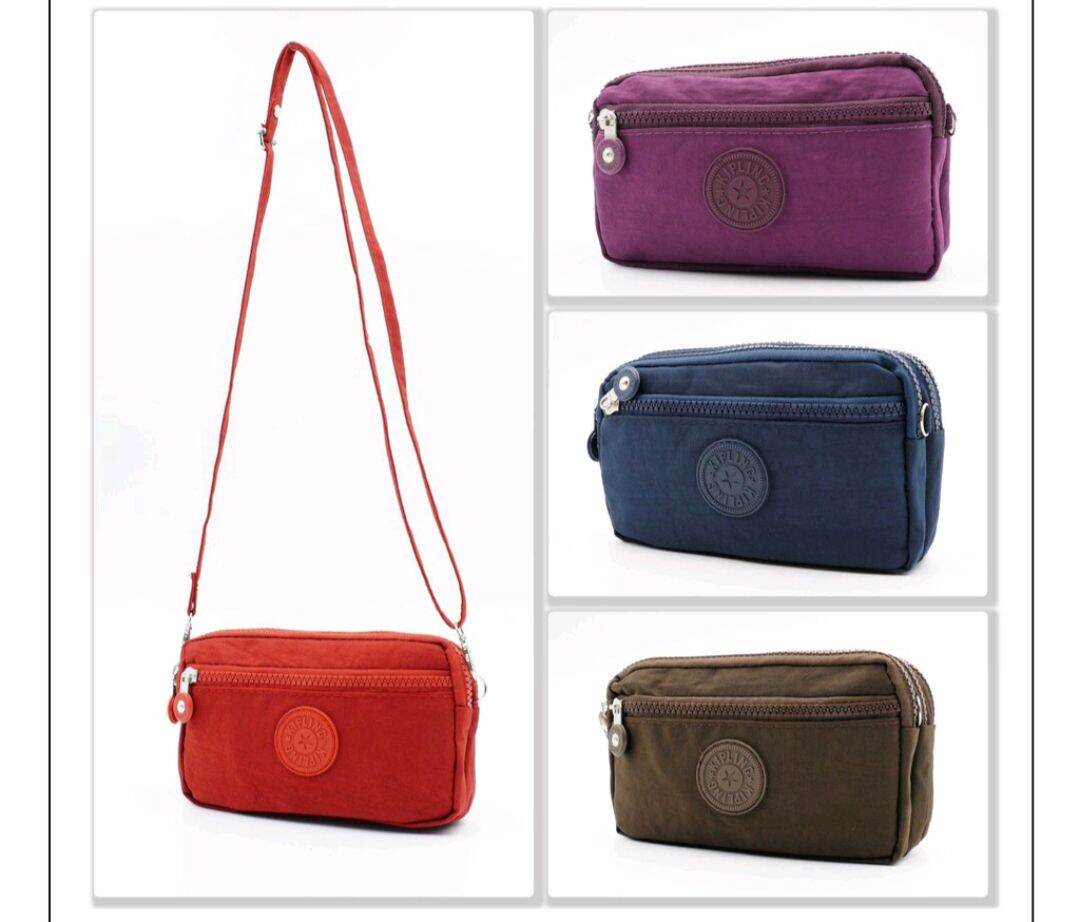 LOT OF 2 Vintage KIPLING Small Travel Bag Double Zipper Purse Red & Navy  8x10 | eBay
