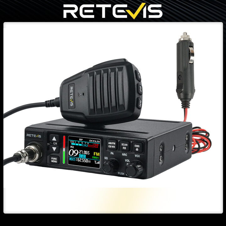 Retevis MB3B MB63B Dual-Mode AM/FM CB Radio long distance with NRC Noise Reduction TFT Color Display for Long Distance Travel Construction Agriculture ราคา 7,079 บาท*ส่งฟรี