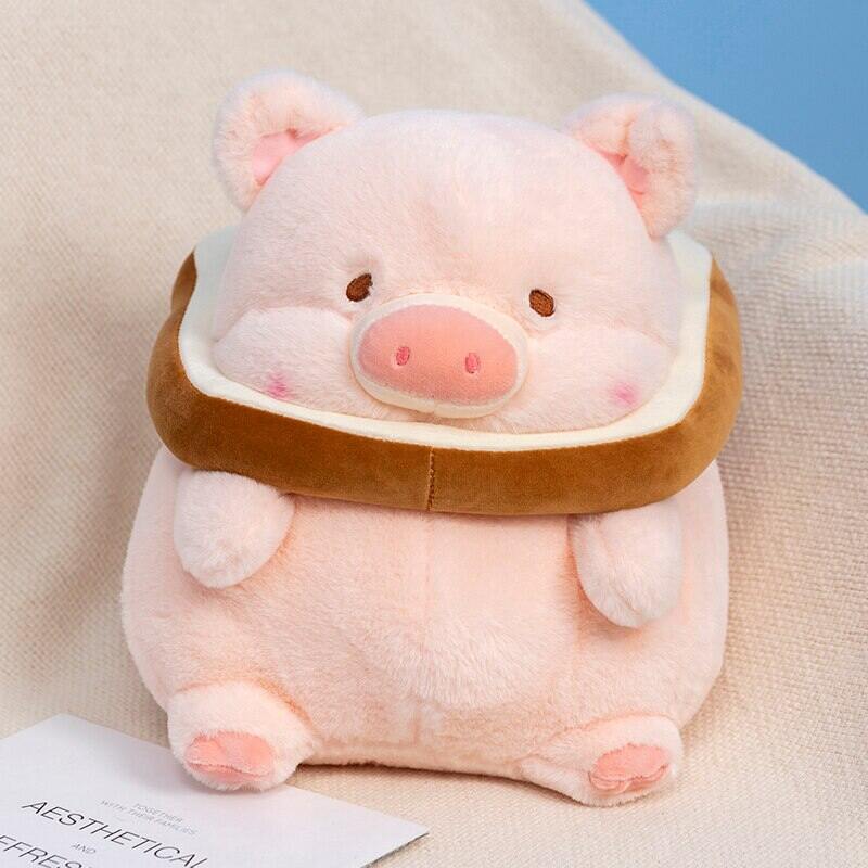 Lovely Lulu Pig Bread Plush Toy Creative Stuffed Animals Pink Piggy ...