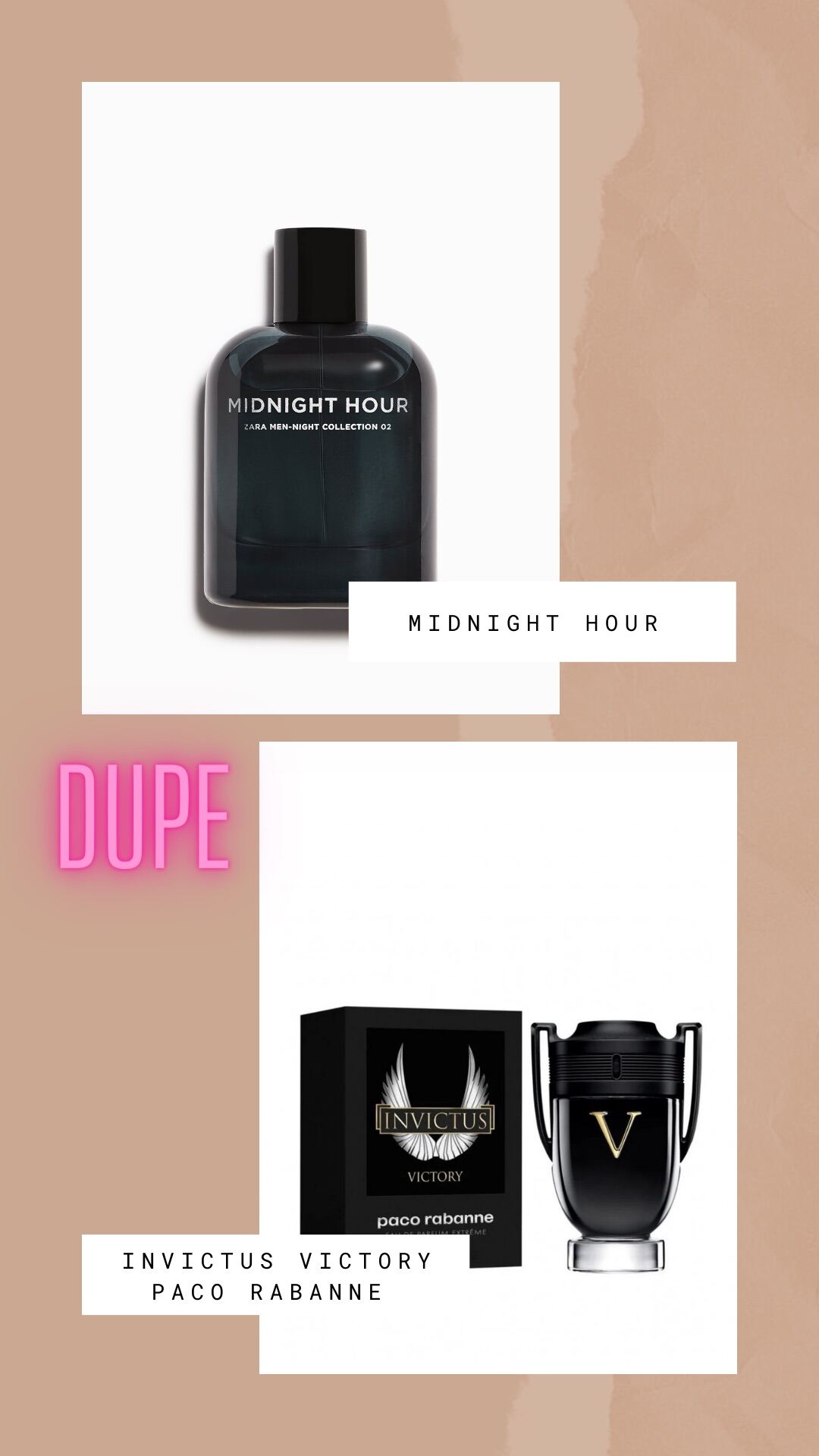 Dupe Zara Perfumes Zara Gold Man Equivalencia Armani My Way Zara