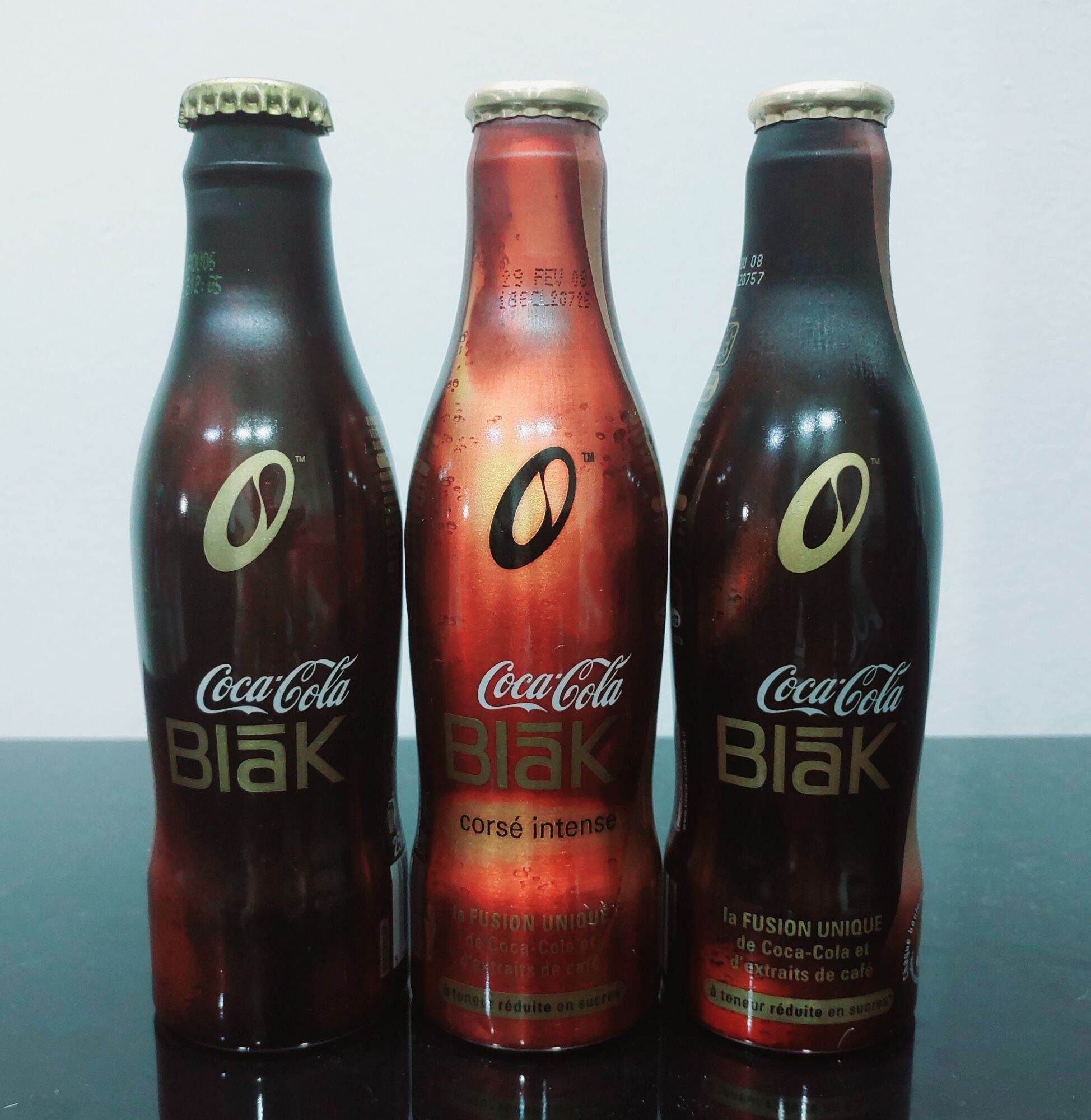 Coca cola aluminium bottle Limited edition Blak 2005 2006 2007 RARE