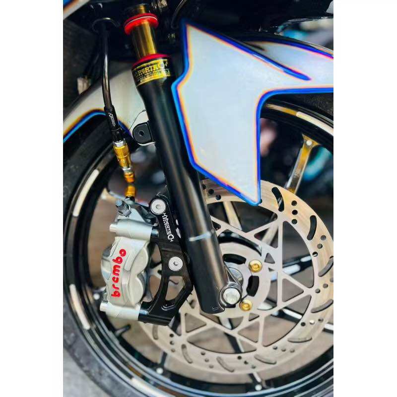 Y16ZR V2 ABS FRONT FORK LAY HYPERTECH STD CUTTING LOWERED 1.5 INCH ULTIMATE X PRO BATANG GOLD 1.5 INCI FORK LAY DEPAN LC155 EXCITER 155 FORK LAY RENDAH. 