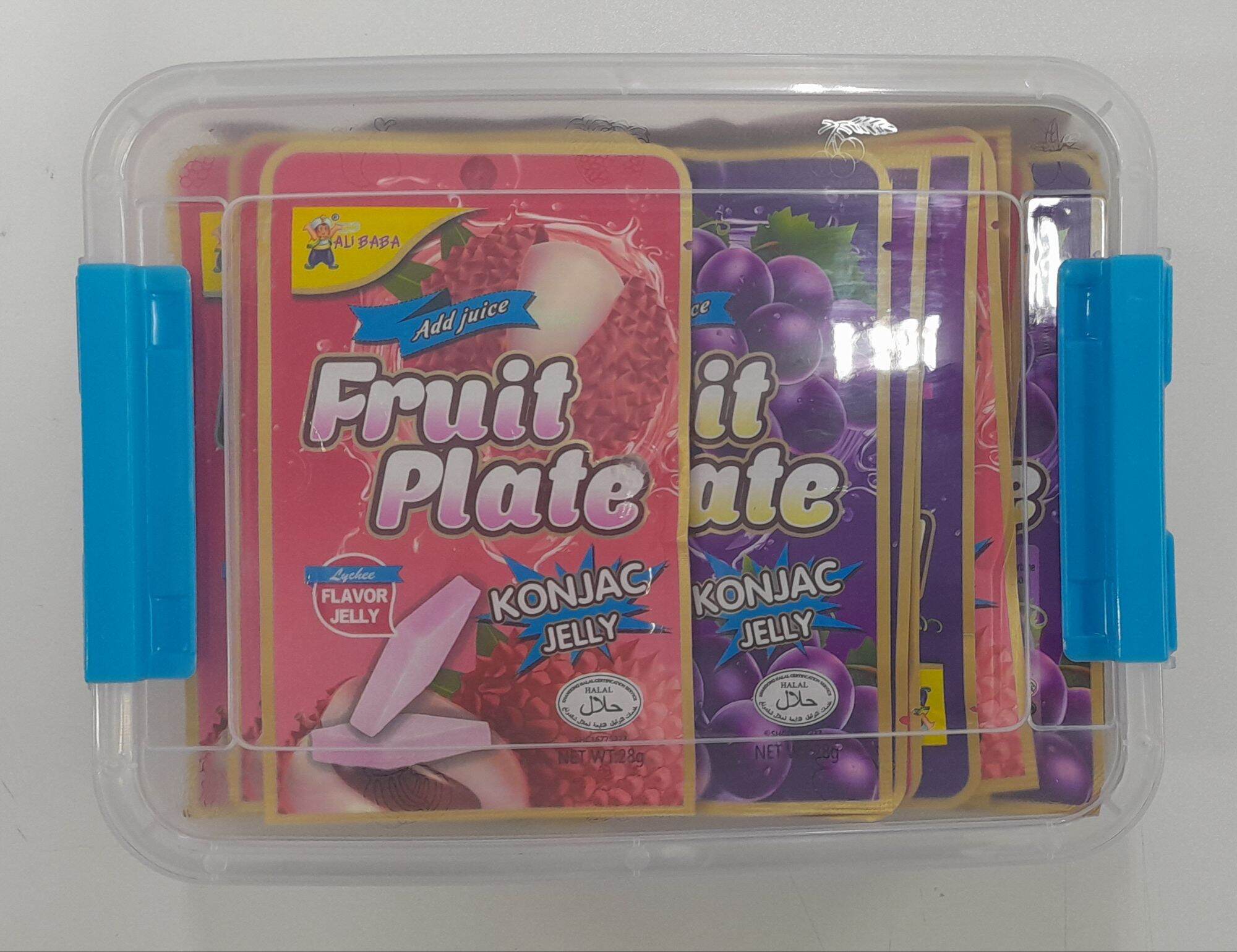 ALIBABA FRUIT PLATE KONJAC JELLY WITH AUTENTIC FRUIT JUICE (28G X