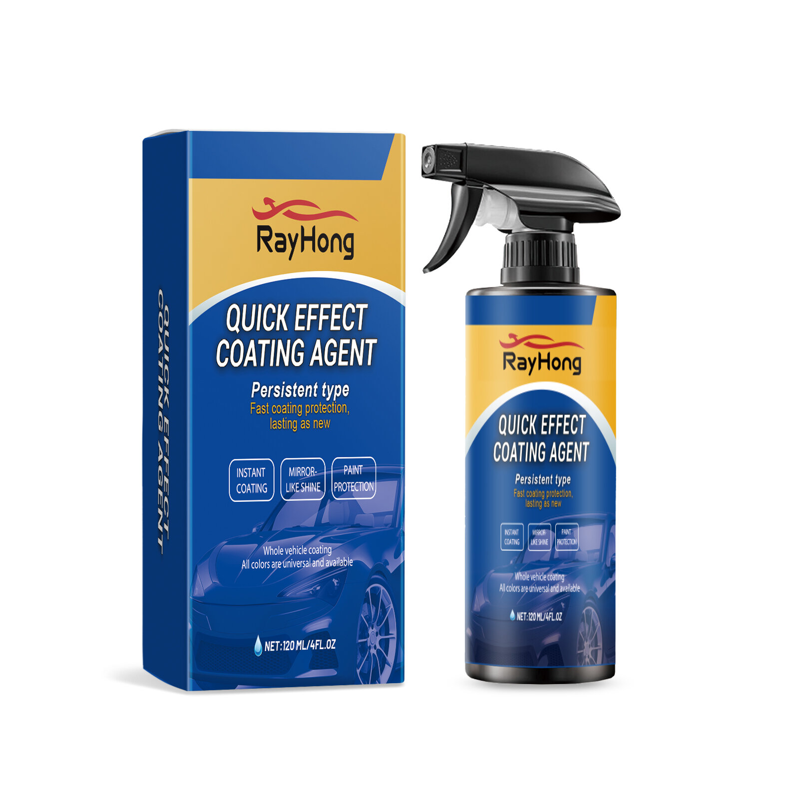 Rayhong Car Coating Spray, Car Care Reconditioning Car Paint Waxing Spray Coating Sealing Glaze 120ml Giá 119,000 Đồng*Miễn phí vận chuyển