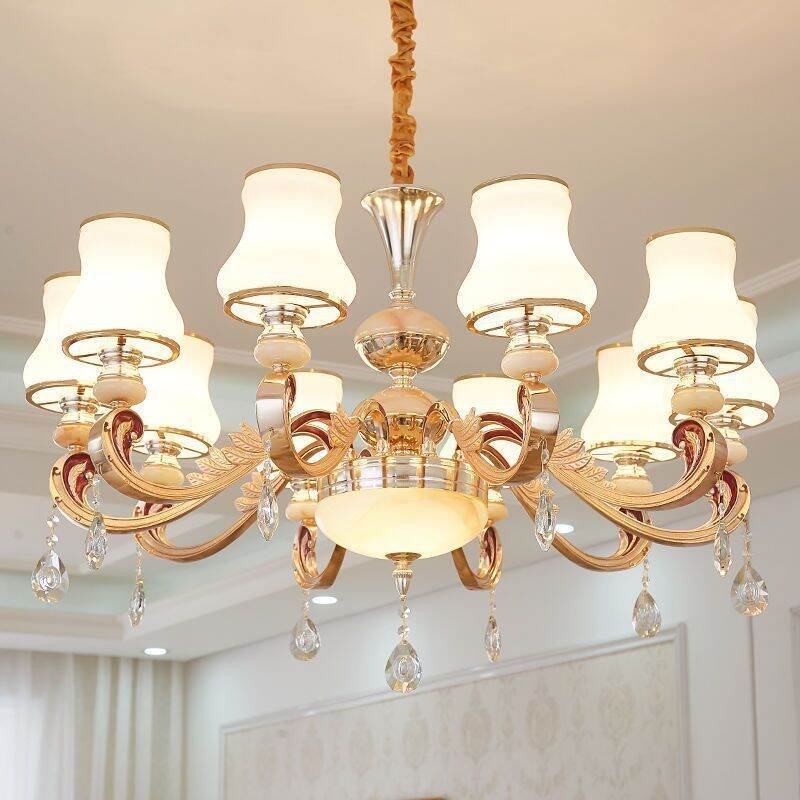 American Brass Pendent Lamp European Luxurious Living Room Dining Room Bedroom Villa Hotel Sample Room Chandelier ราคา 7,642 บาท*ส่งฟรี