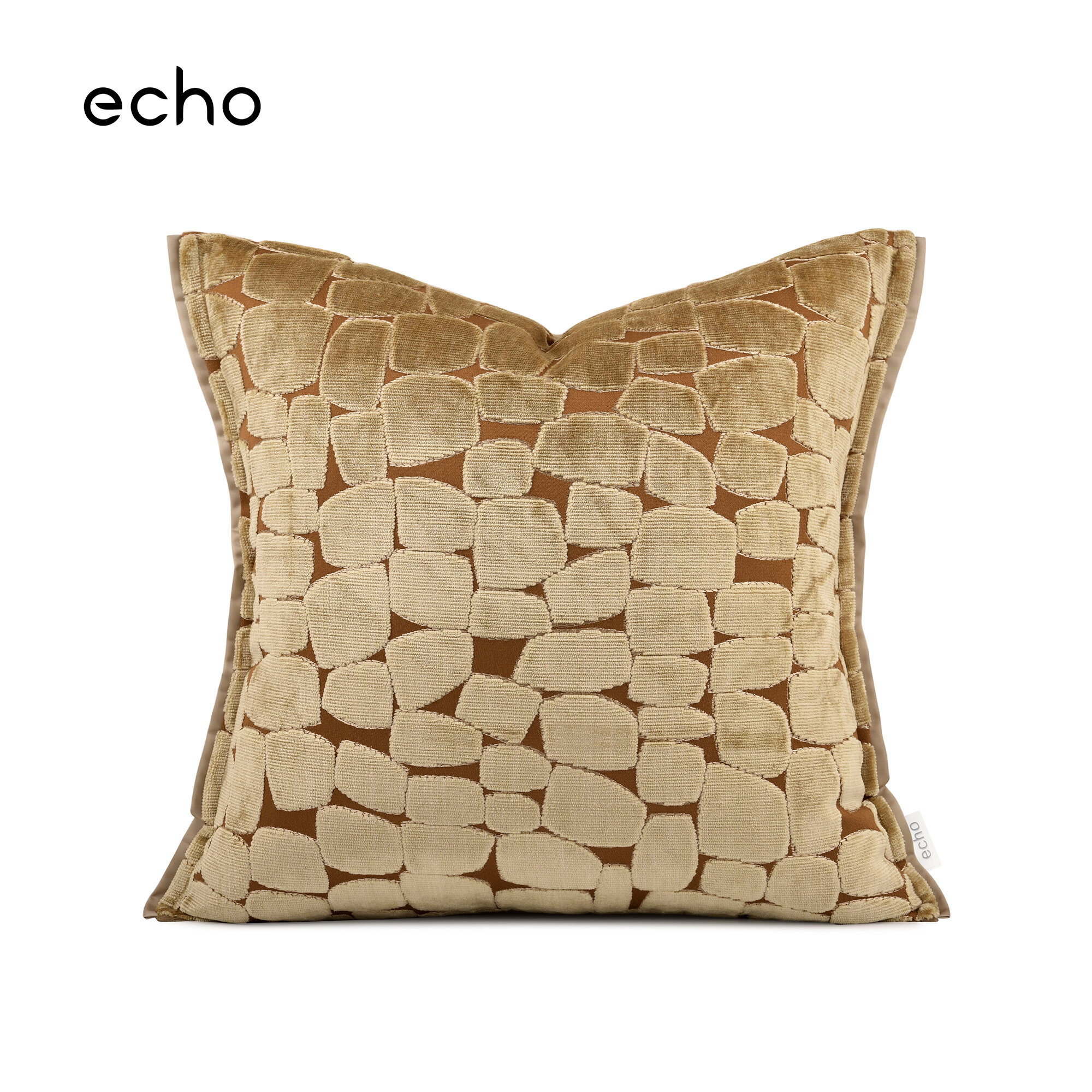 Luxury Orangered Velvet Geometric Pattern Rock Texture Cushion Harga  184 Ringgit*Penghantaran Percuma