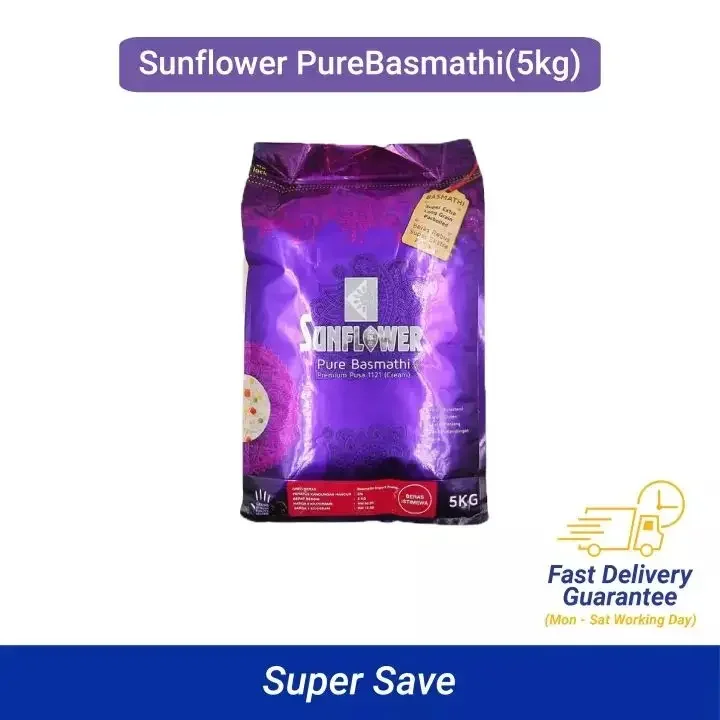[Super Save] Sunflower Pure Basmathi Premium Pusa 1121 Cream (Parboiled Rice) (5kg)