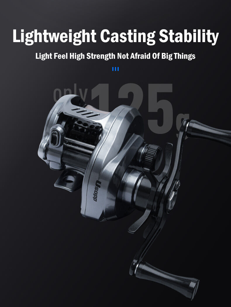 リール LEYDUN USOPP DC Baitcasting Reel LEYDUN USOPP Fishing Reels 7.6:1 125g Carbon Micro Drag 4.5KG