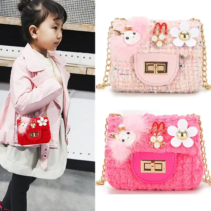 CHILDREN'S Bag Girls Shoulder Bag Fashion Princess Cute Baby Western Style Shoulder Small Bag Kids Backpack Small Shoulder Bag