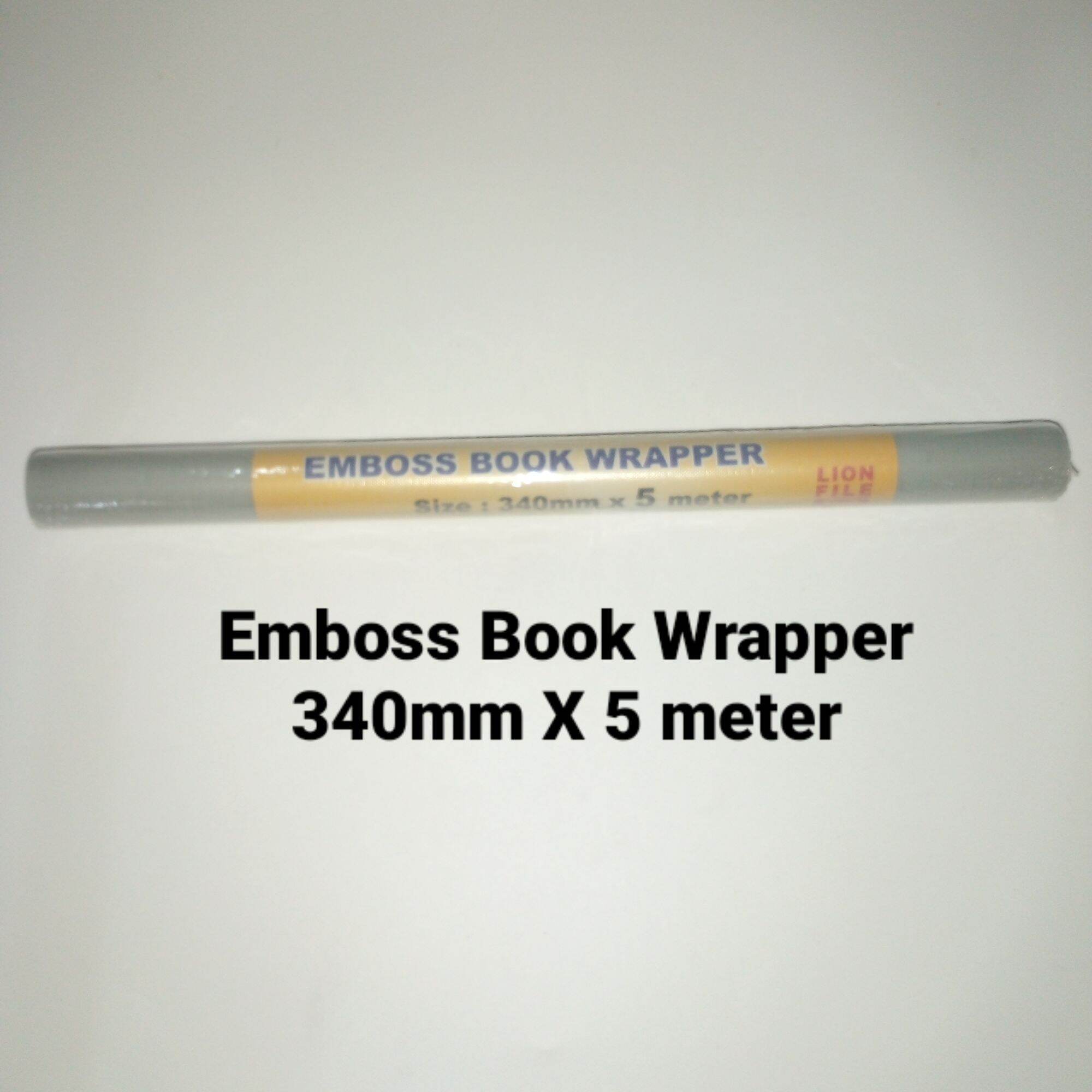 LION FILE EMBOSS BOOK WRAPPER 340MM x 5M (340-5)