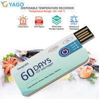 RCYAGO Báo Động Máy Ghi Dữ Liệu Đèn Báo Nhiệt Độ USB Kỹ Thuật Số 60 Ngày Độ Chính Xác Cao Để Lưu Trữ Kho Vận Chuyển Trong Tủ Lạnh V. V.
