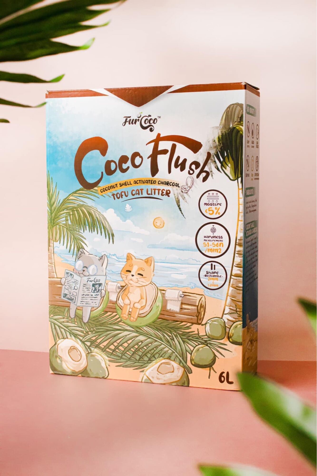 Furcoco Coco Flush Coconut Shell Activated Tofu Cat Litter 2.5kg