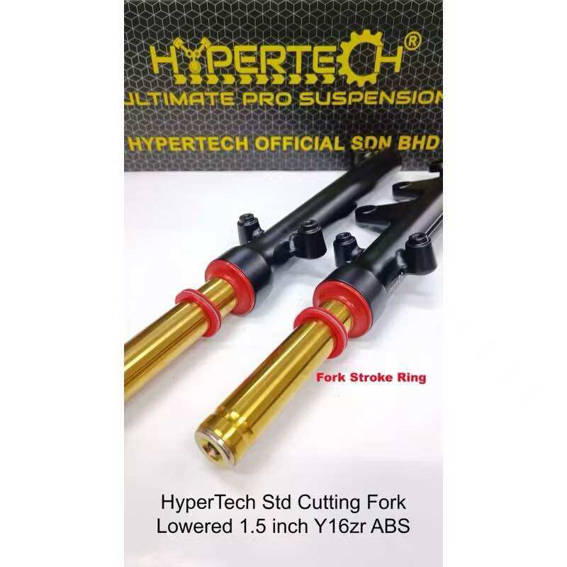 Y16ZR V2 ABS FRONT FORK LAY HYPERTECH STD CUTTING LOWERED 1.5 INCH ULTIMATE X PRO BATANG GOLD 1.5 INCI FORK LAY DEPAN LC155 EXCITER 155 FORK LAY RENDAH. 