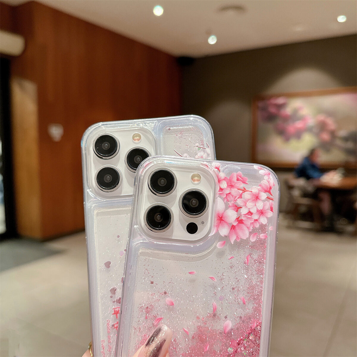 Blumen Handyhülle Für Iphone Mit Rosa Pfirsichblüten Design_voghion.com