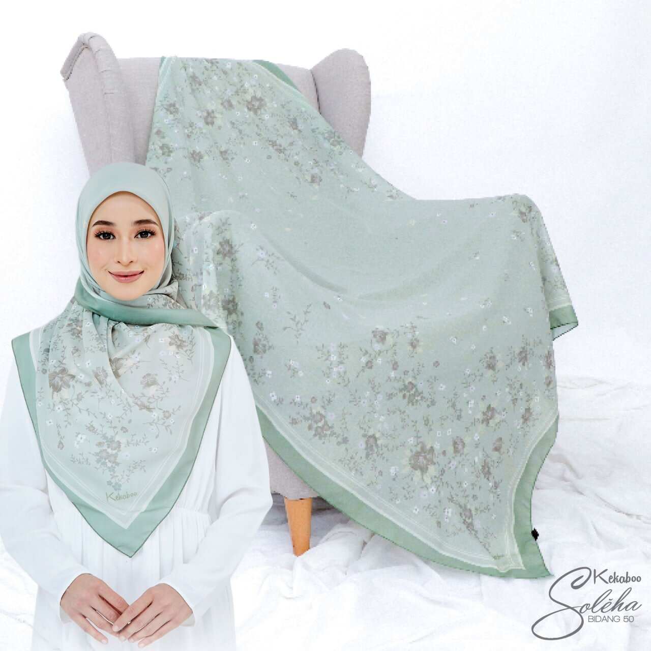 Custom Digital Printing Tudung Bawal Bidang 50 Muslim Cotton Voile