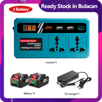 🔥Bulacan Stock🔥300W Portable Power Inverter Power Inverter To AC 110-220V Inverter Adapter Lithium Battery Inverter Power Bank Power Supply Inverter For Home Appliances 21V Battery Charger Smart Transformer For Makita 18V Battery