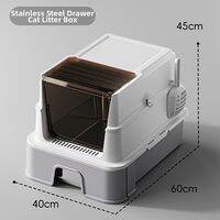 Popocola | Oversized Stainless Odor Blocking Cat Litter Box